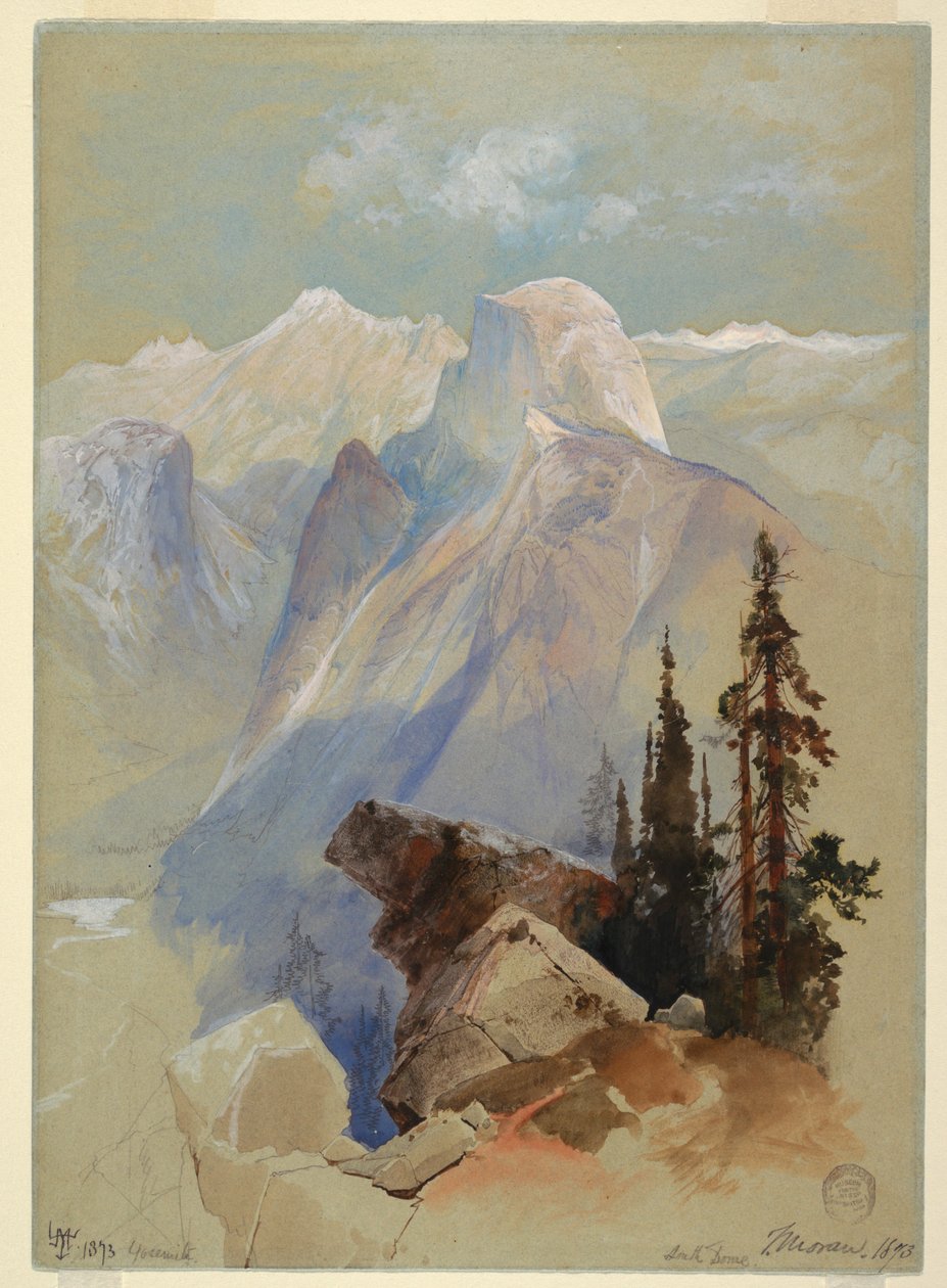 Rajz, Half Dome, Yosemite, 1873 alkotó: Thomas Moran