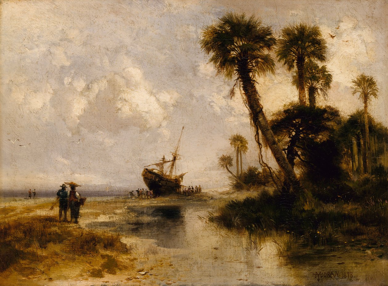 Fort George Island, Florida, 1878. alkotó: Thomas Moran