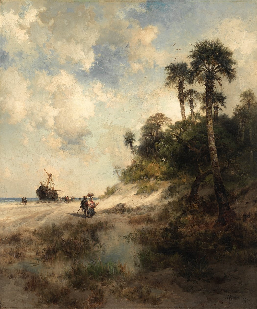 Fort George Island, Florida, 1878. alkotó: Thomas Moran