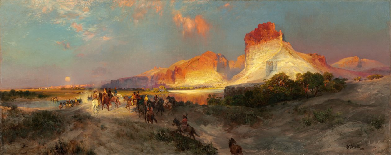 Green River Cliffs, Wyoming alkotó: Thomas Moran