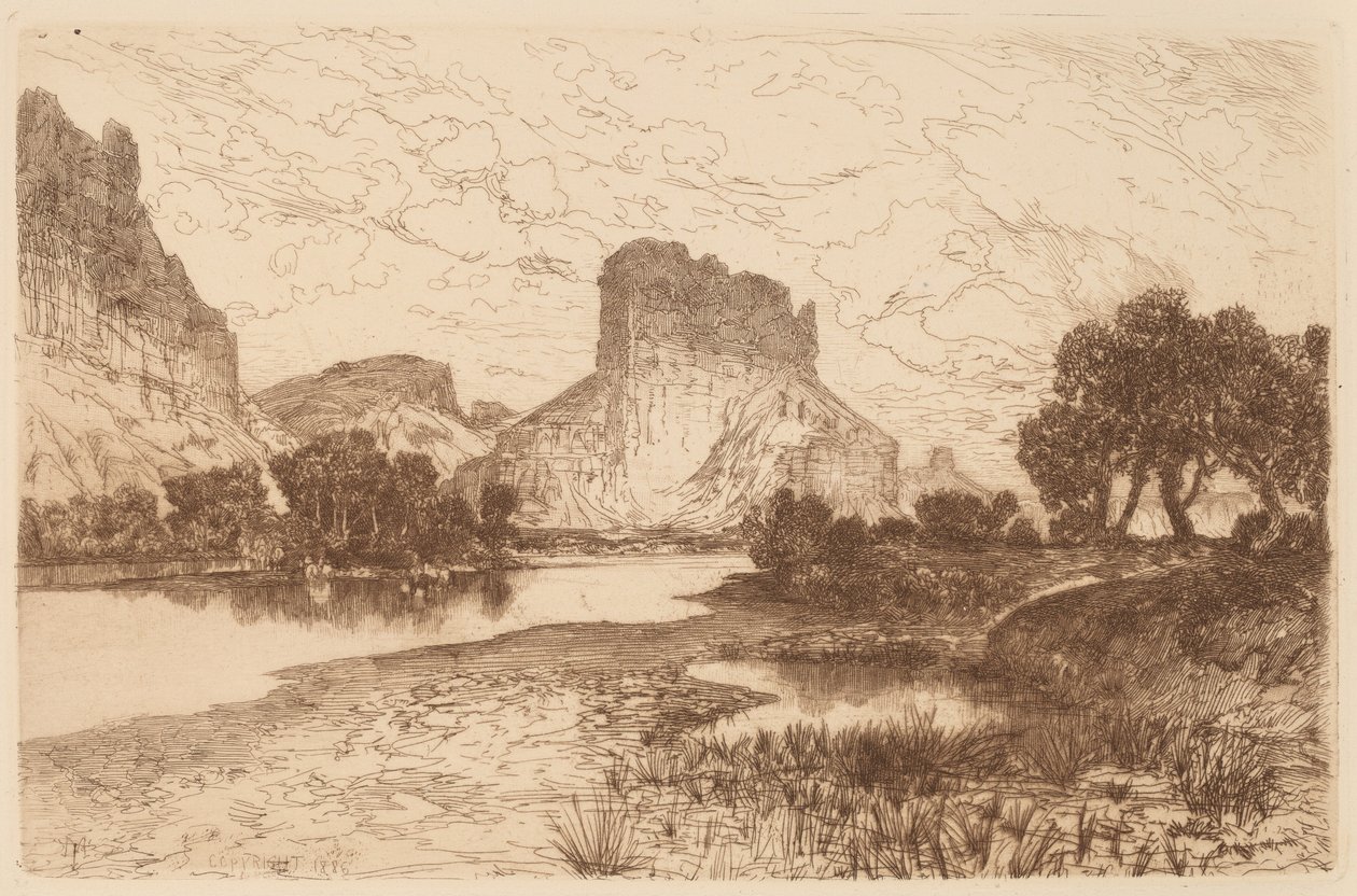 Green River, Wyoming Terület alkotó: Thomas Moran