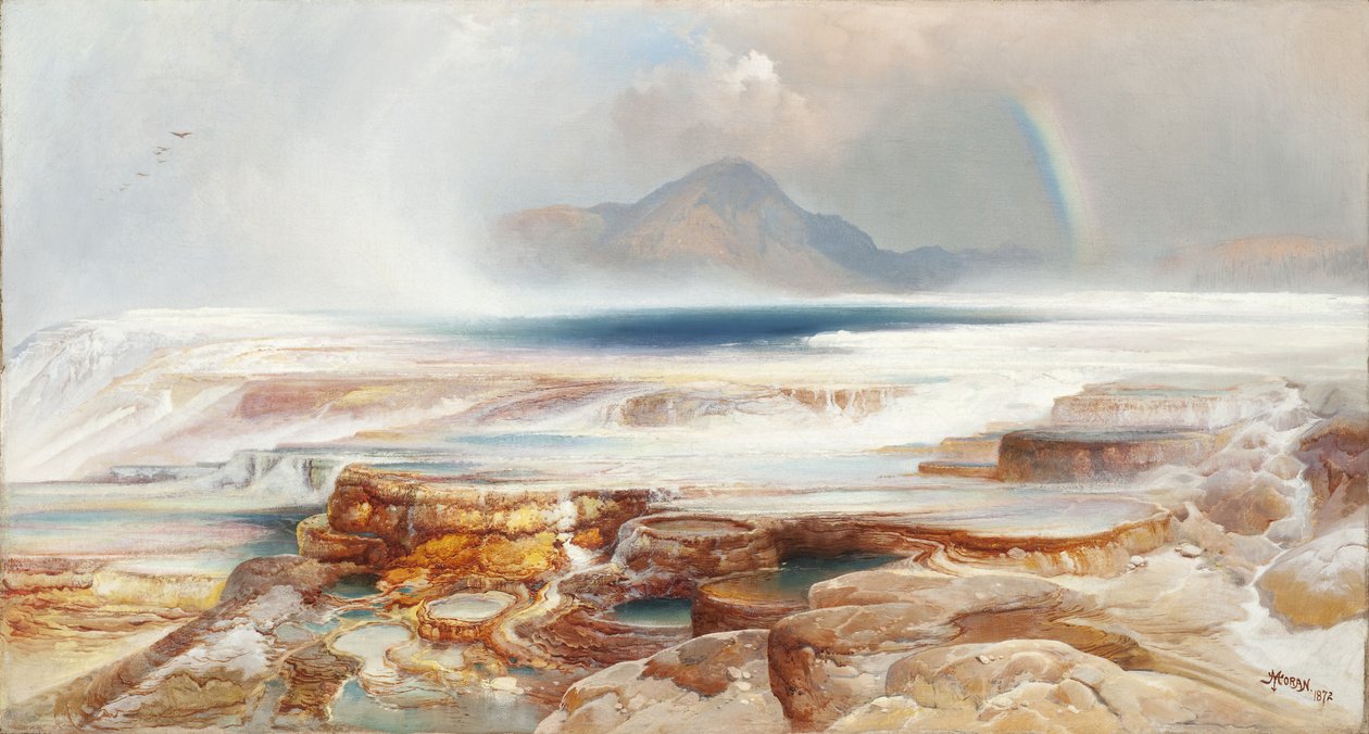 A Yellowstone hőforrásai alkotó: Thomas Moran