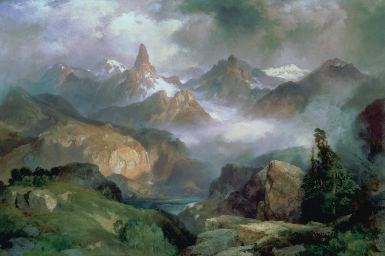 Index Peak, Yellowstone Nemzeti Park alkotó: Thomas Moran