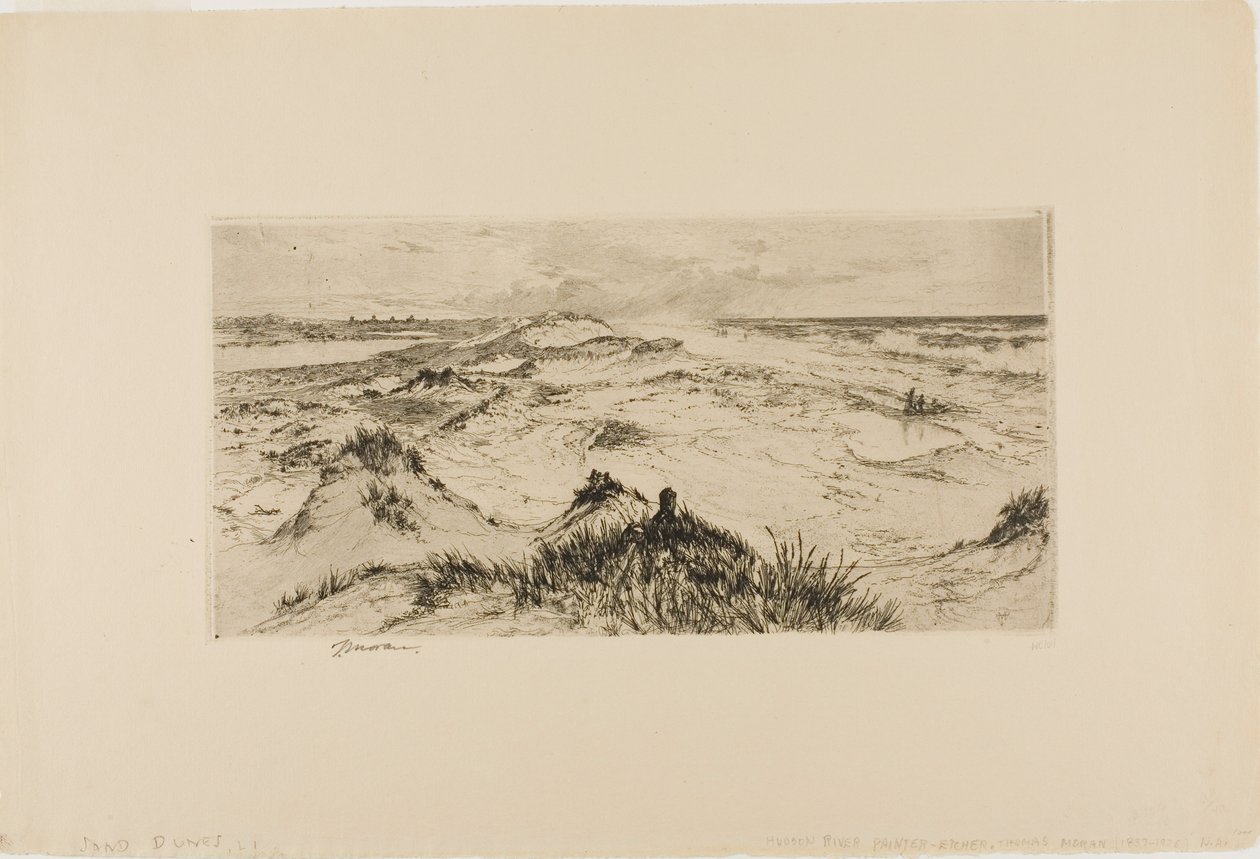 A homokdűnék felett nézünk – Easthampton alkotó: Thomas Moran
