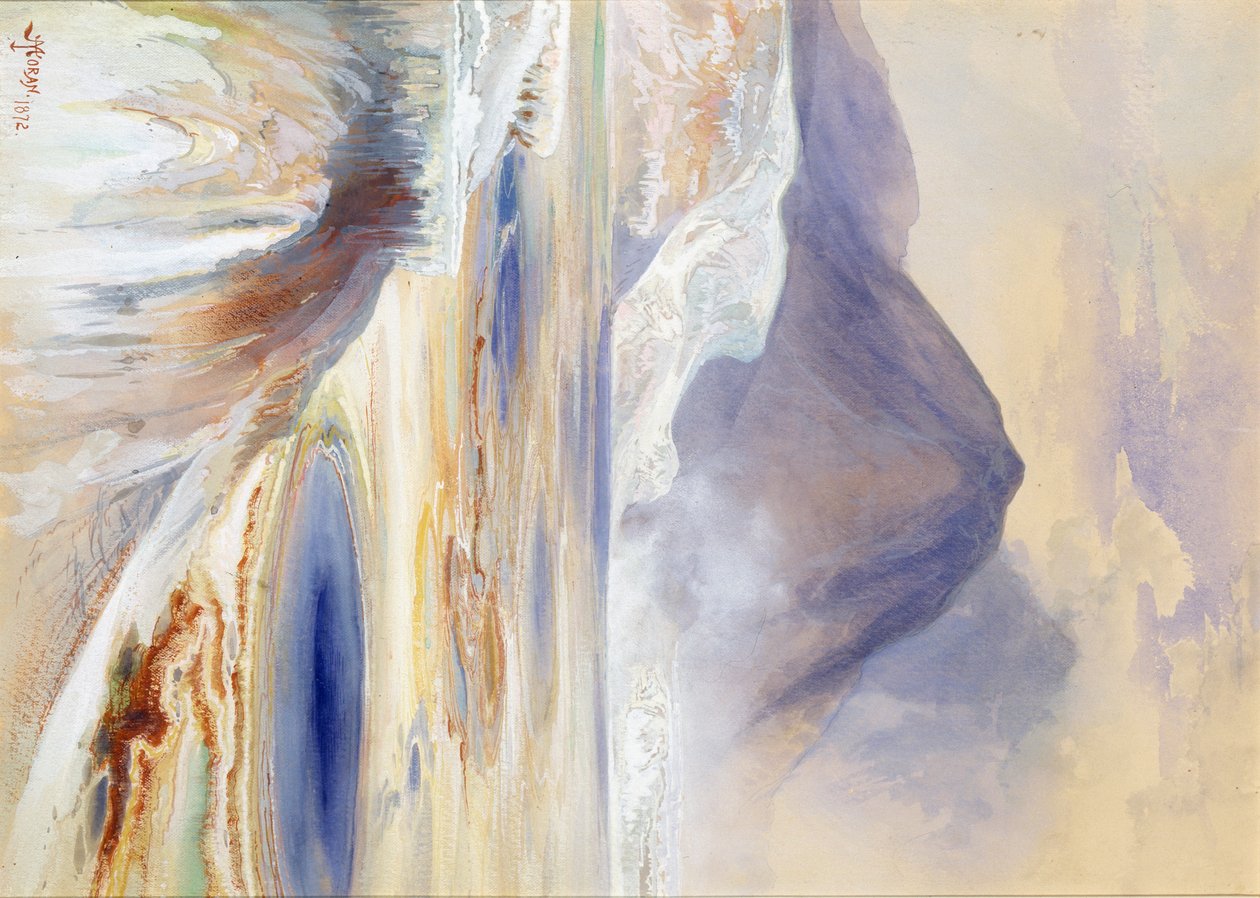 Mammoth Hot Springs, Yellowstone, 1872. alkotó: Thomas Moran