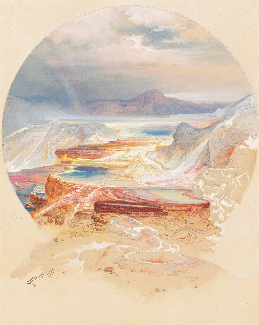 Minerva Terrace, Yellowstone alkotó: Thomas Moran