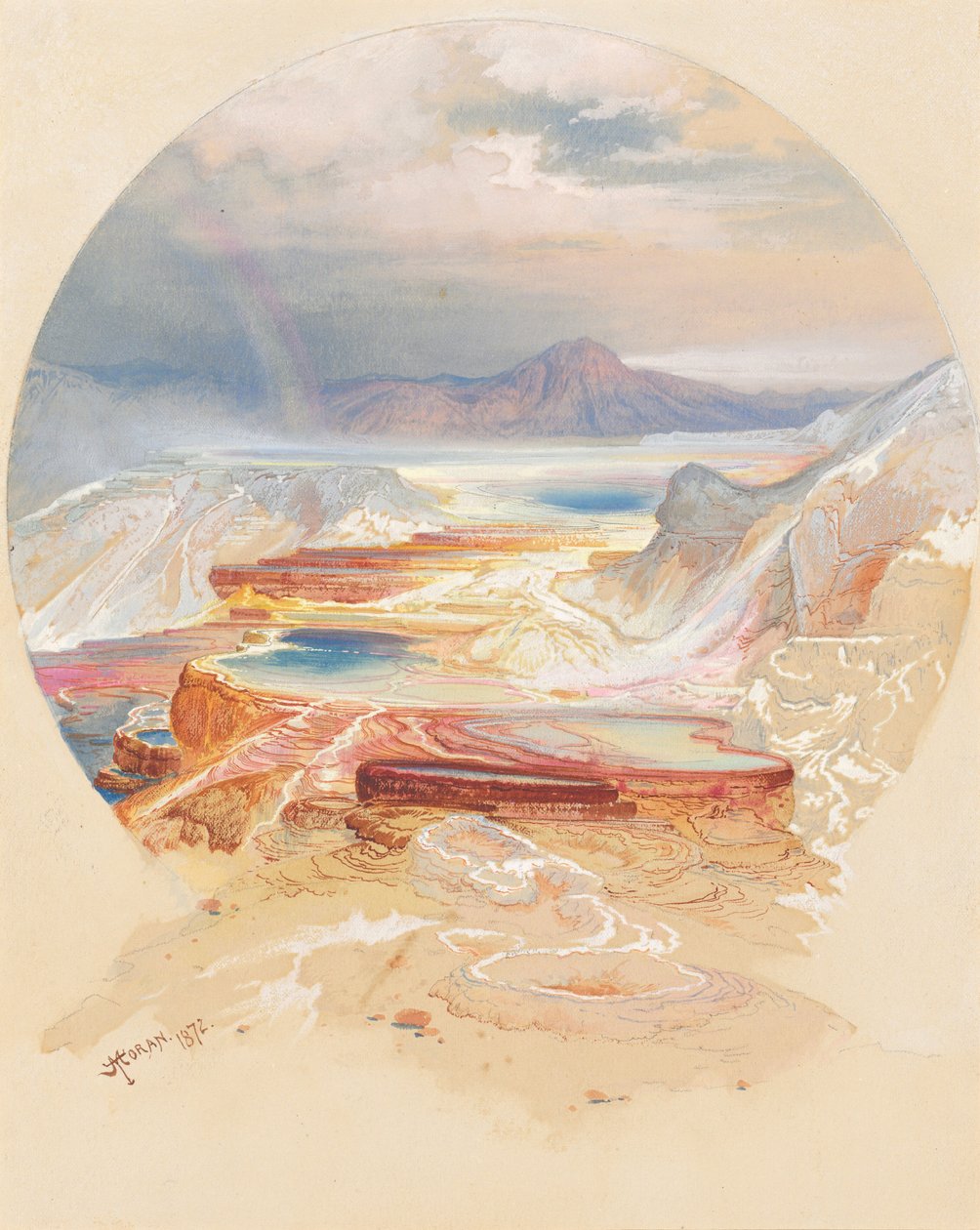Minerva-terasz, Yellowstone alkotó: Thomas Moran