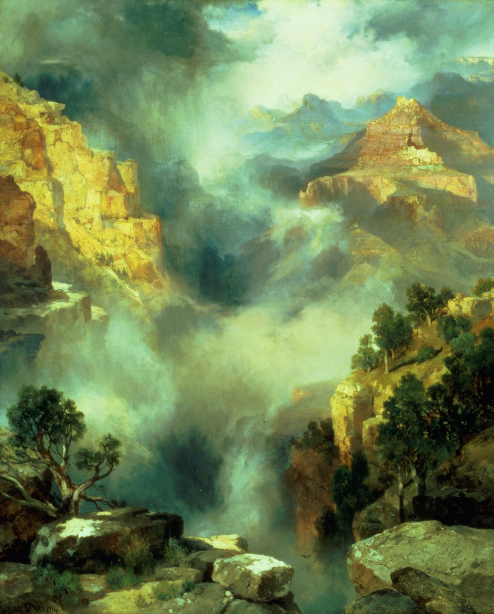 Köd a kanyonban, 1914 alkotó: Thomas Moran