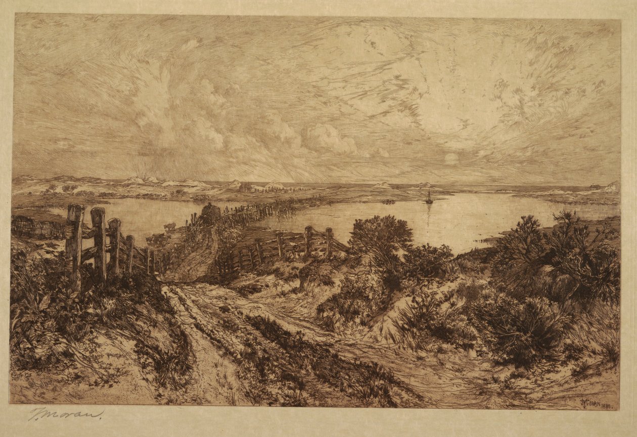 Reggel, Hook Pond, East Hampton alkotó: Thomas Moran