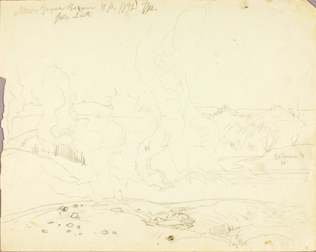 Norris Geyser-medence, Yellowstone Park alkotó: Thomas Moran