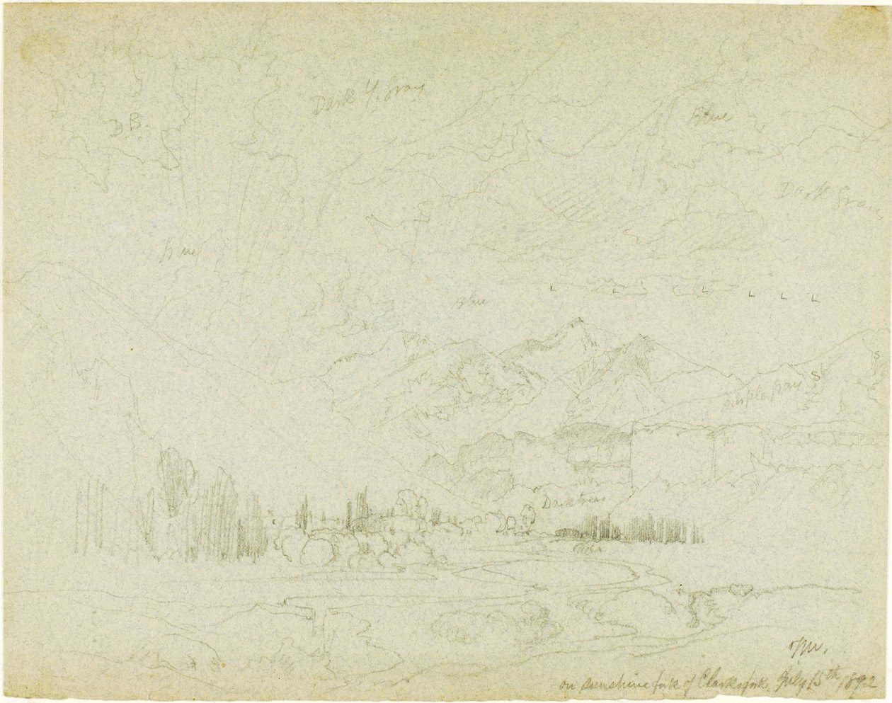 A Clark-folyó Napsugár-villáján alkotó: Thomas Moran