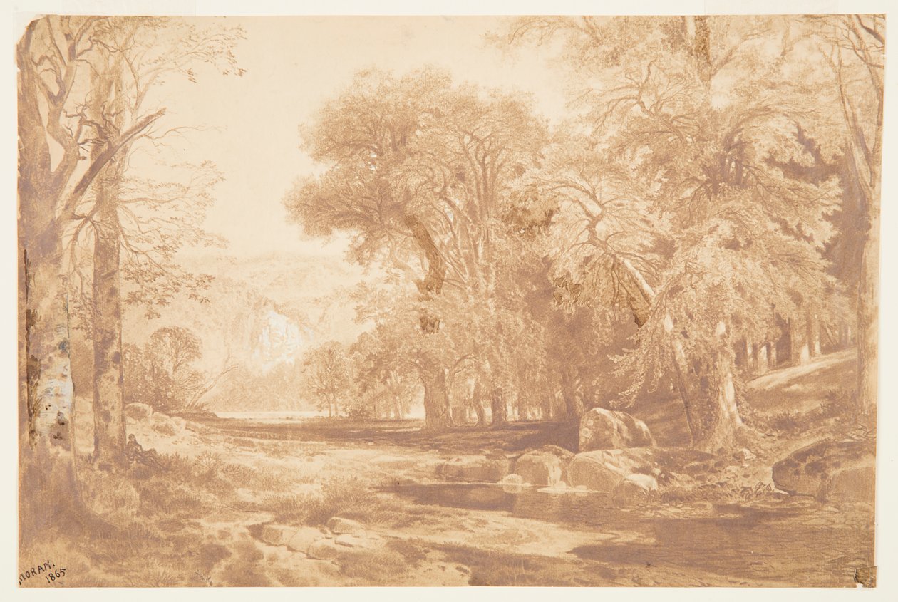 Delaware felső részén (szénrajz után) alkotó: Thomas Moran