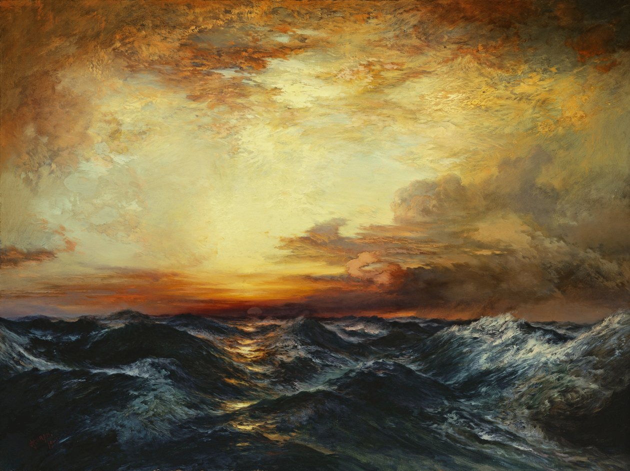 Csendes-óceáni naplemente, 1907 alkotó: Thomas Moran