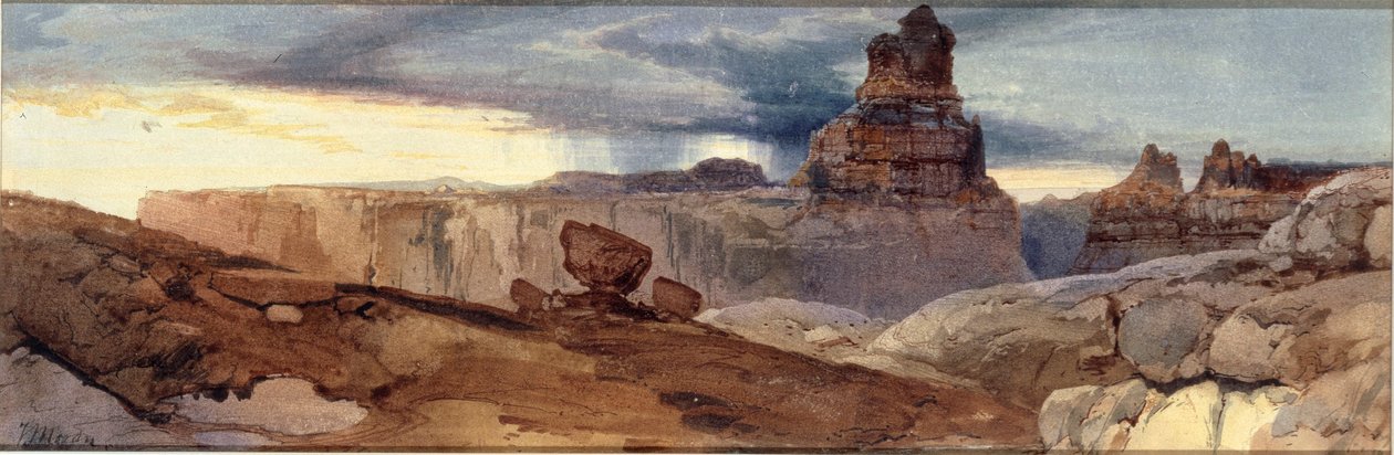 Shin-Au-Av-Tu-Weap (Isten földje), a Colorado-kanyon. Utah Ter. alkotó: Thomas Moran