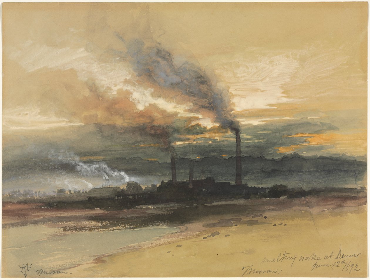 Olvasztóművek Denveriben, 1892. alkotó: Thomas Moran