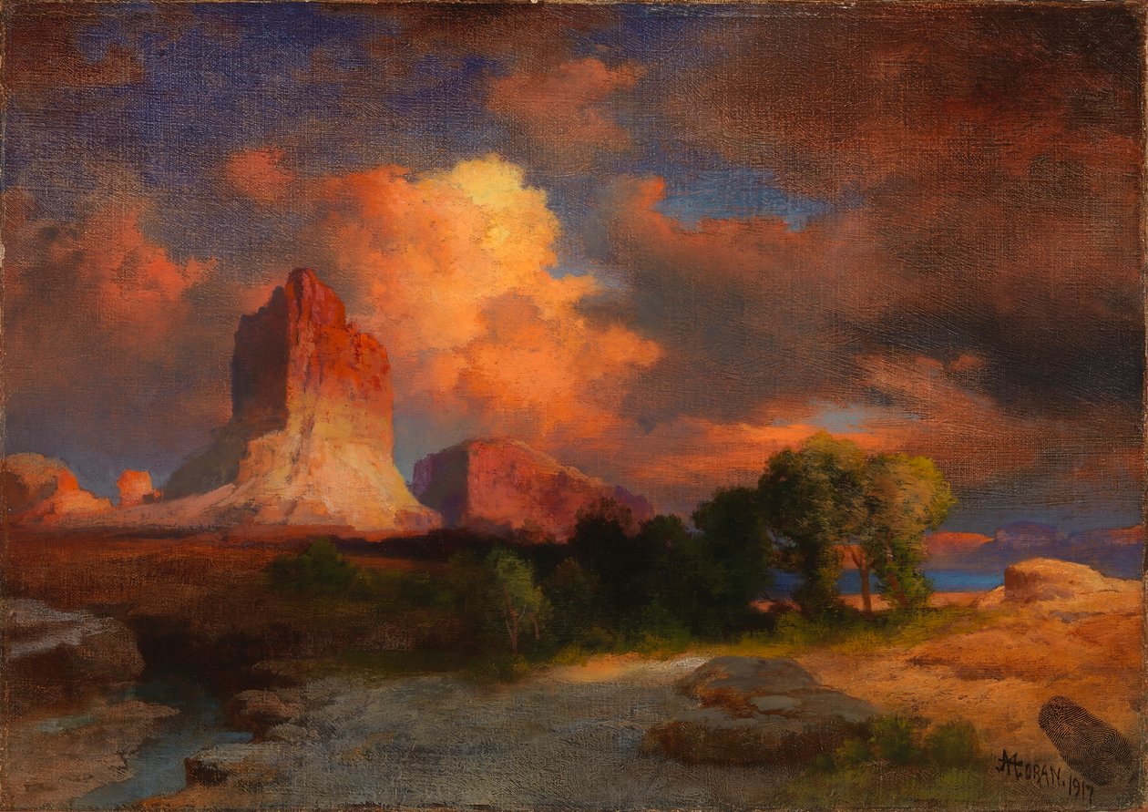 Naplementei felhő, Green River, Wyoming alkotó: Thomas Moran