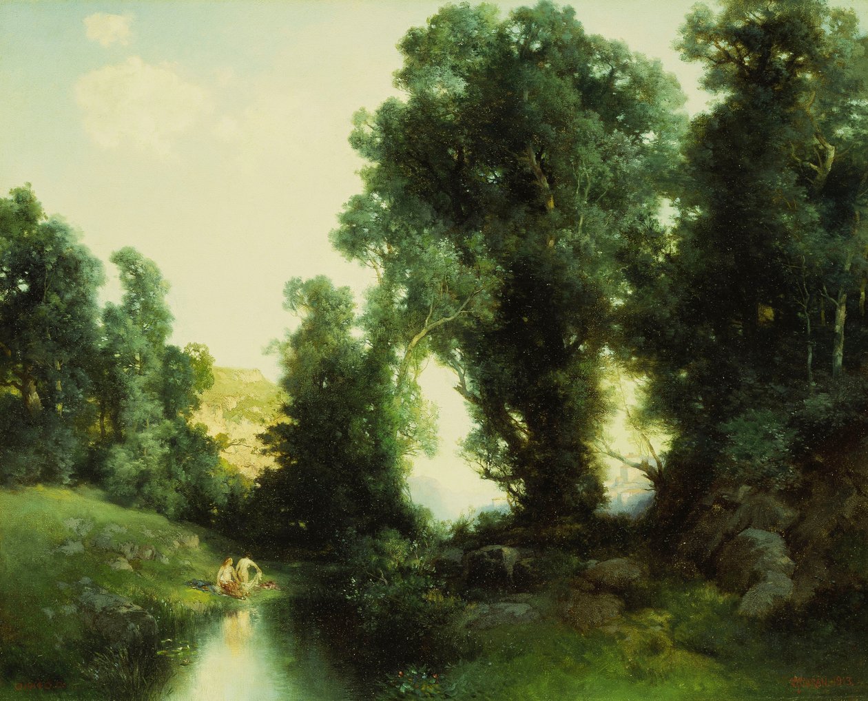 The Bathing Hole, Cuernavaca, Mexikó, 1913 alkotó: Thomas Moran