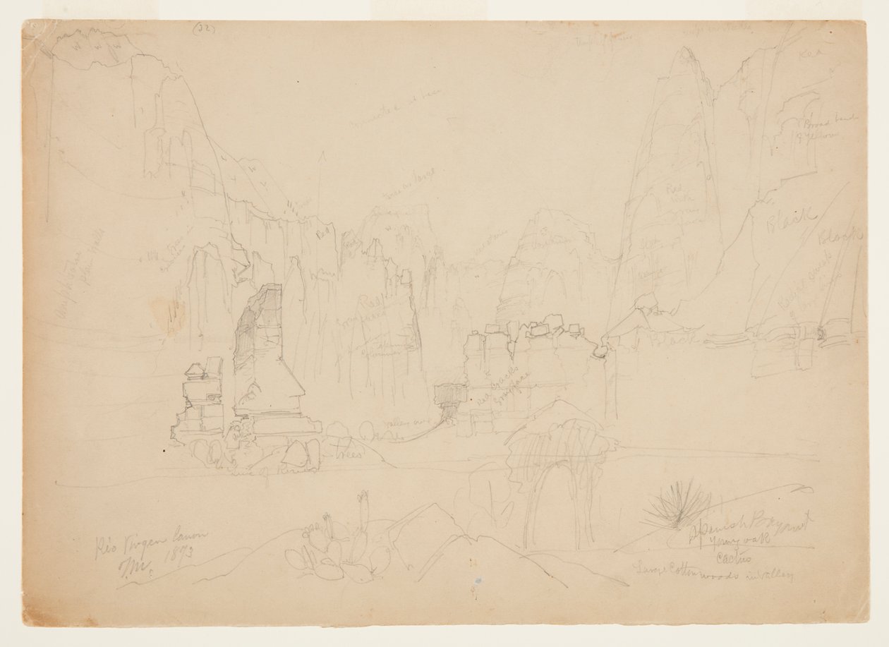 A Rio Virgin kanyonja, Dél-Utah alkotó: Thomas Moran