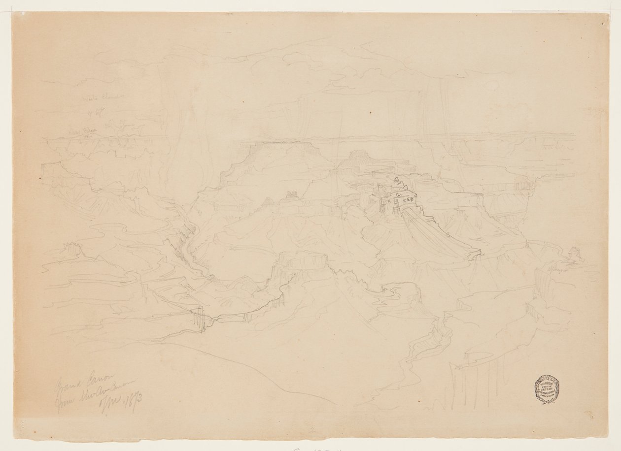 A Grand Canyon az esőben alkotó: Thomas Moran