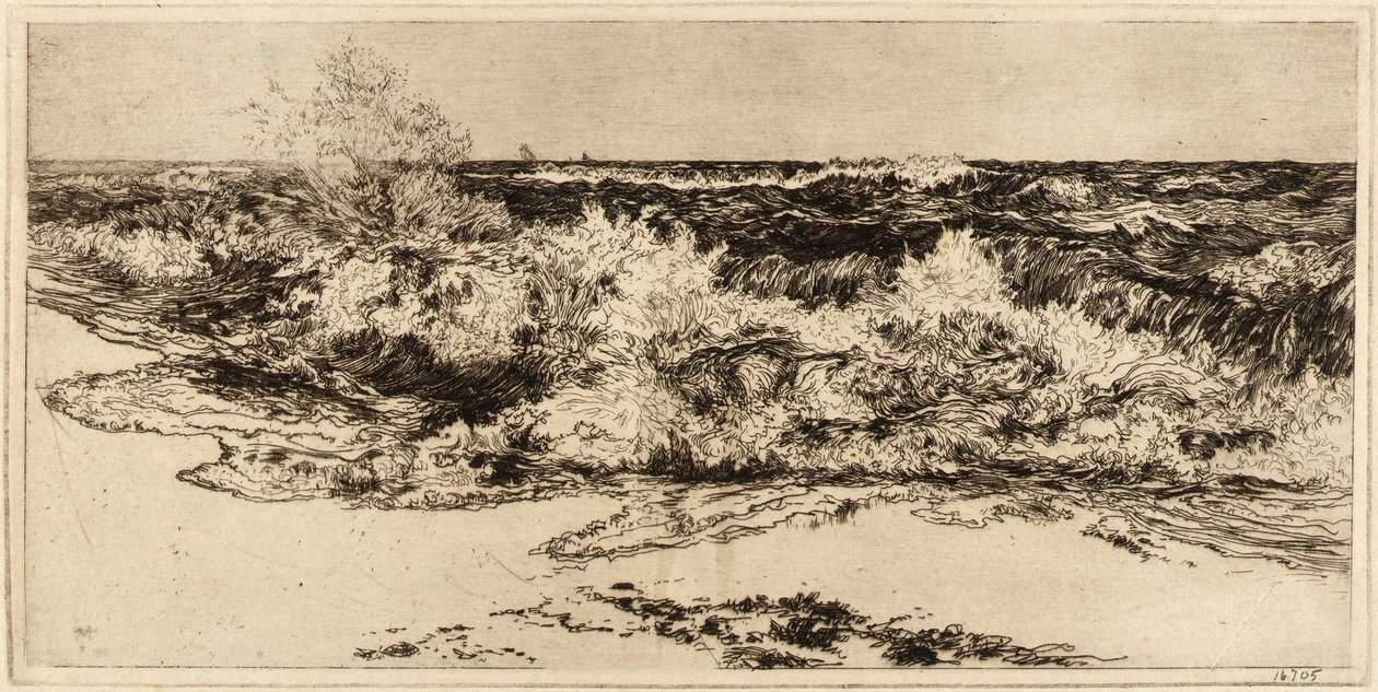 A zengő tenger alkotó: Thomas Moran