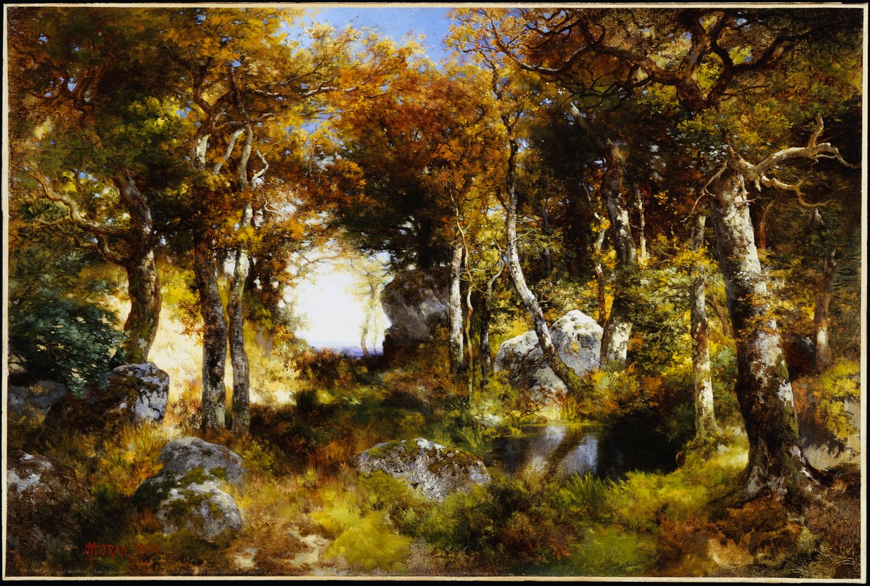 The Woodland Pool, 1909 alkotó: Thomas Moran