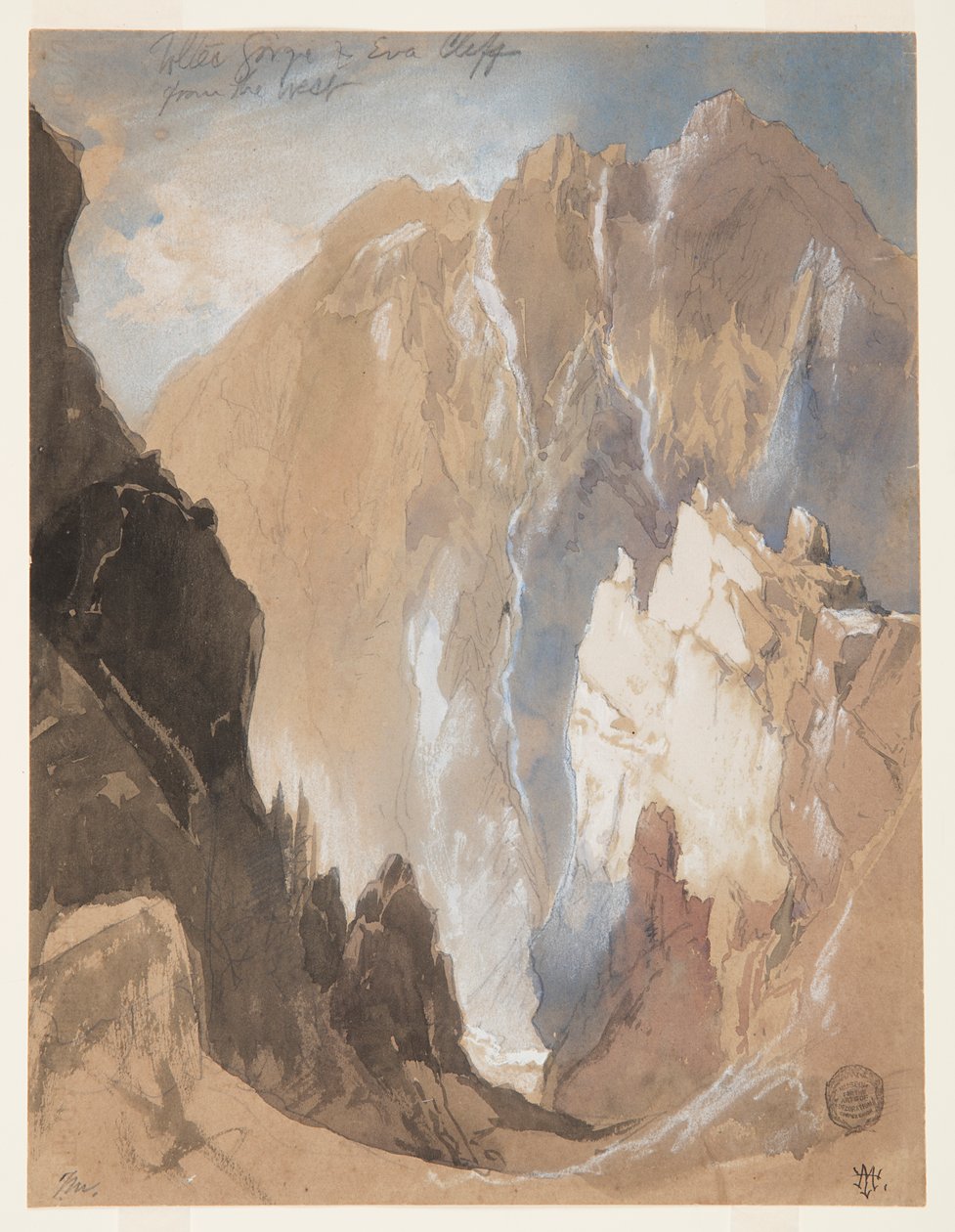 Toltec Gorge és Eva Cliff a nyugatról, Colorado alkotó: Thomas Moran