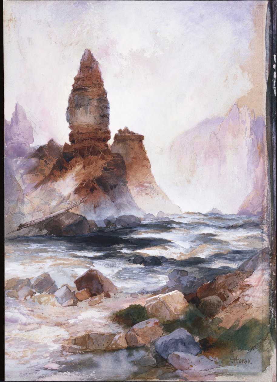 Tower Falls és Sulphur Rock, Yellowstone alkotó: Thomas Moran
