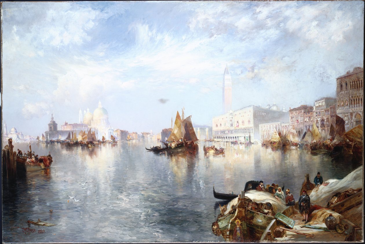 Velencei Canal Grande, 1889 alkotó: Thomas Moran