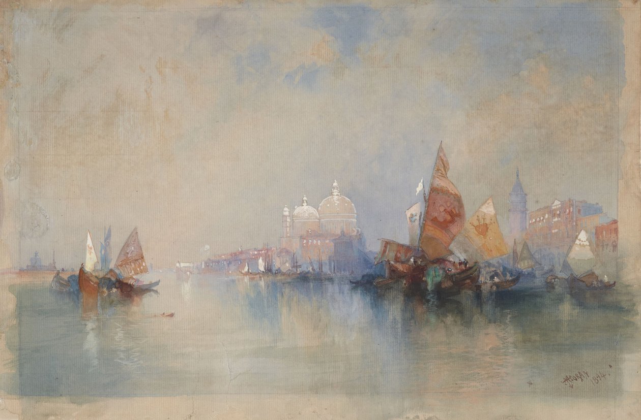 Velence: A lagúna a Santa Maria della Salute felé nézve alkotó: Thomas Moran