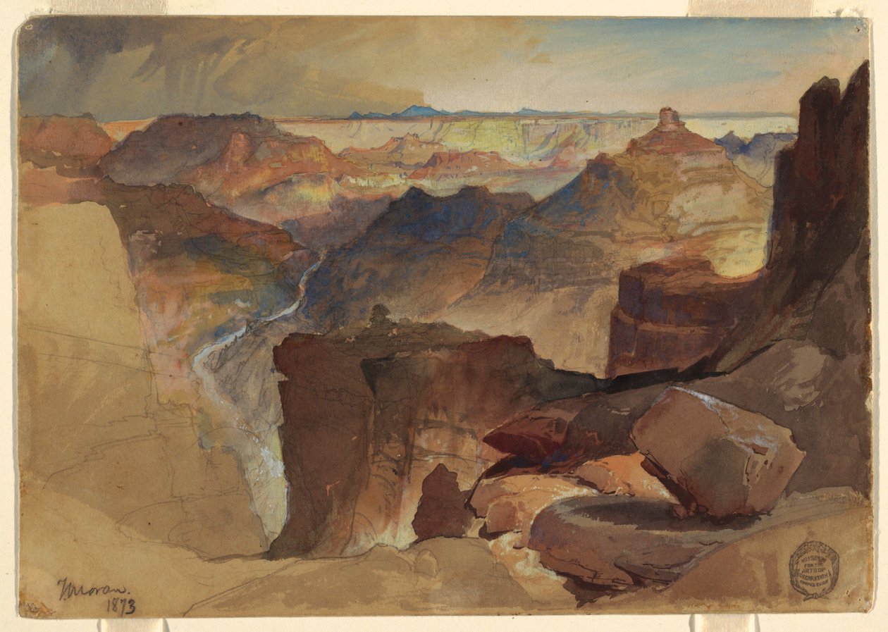 Kilátás a Powell-fennsíkról, Grand Canyon, Colorado alkotó: Thomas Moran
