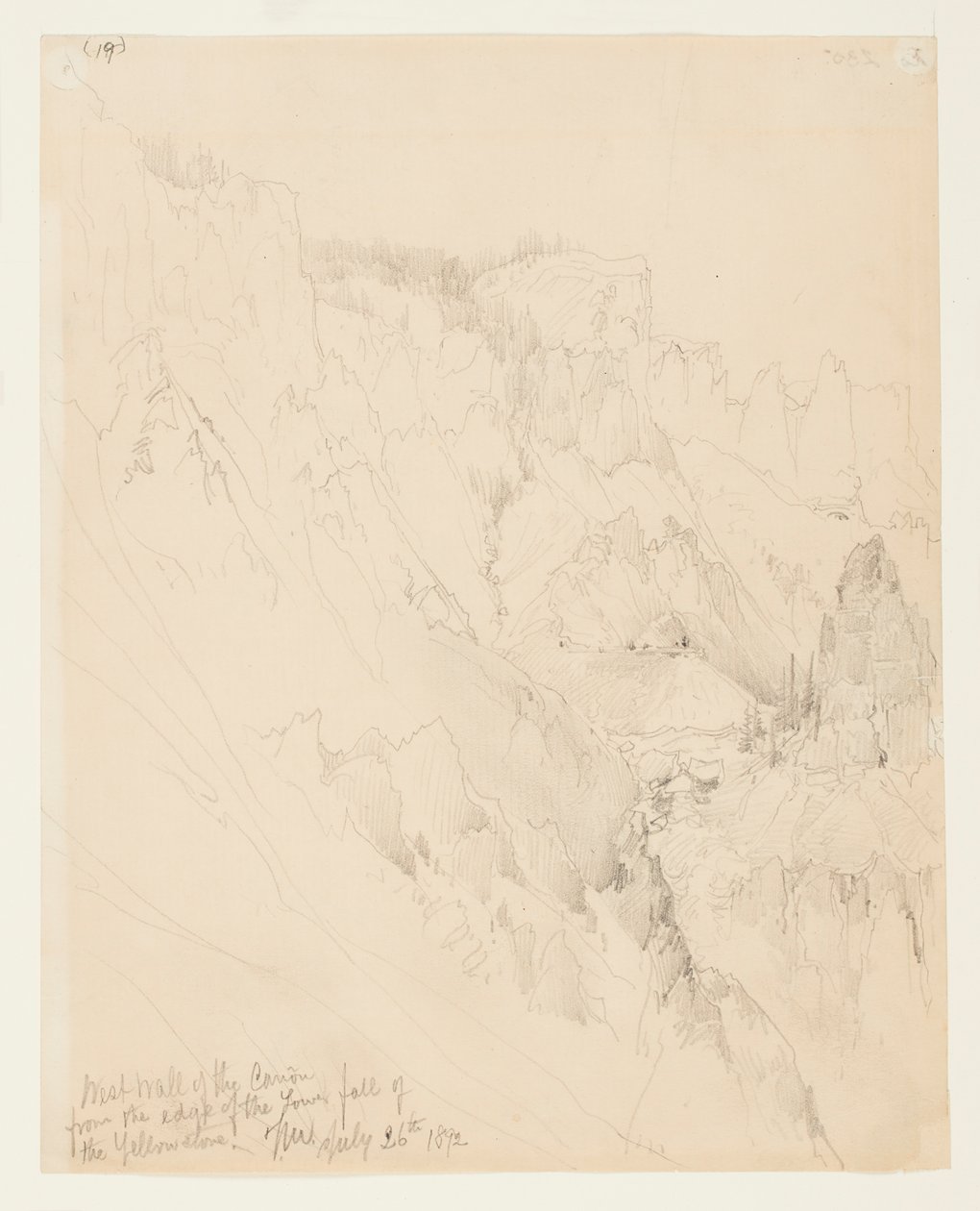 A kanyon nyugati fala, Yellowstone alkotó: Thomas Moran