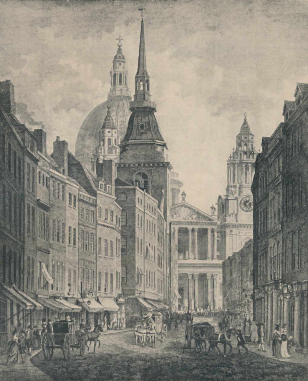 „Vásárlás a Ludgate utcában, 1795”, 1920 alkotó: Thomas Morris
