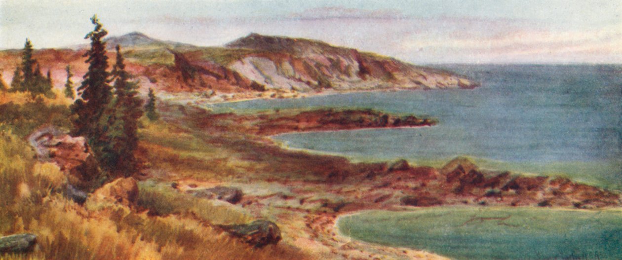 North Shore, Felső-tó (színes litográfia) alkotó: Thomas Mower Martin
