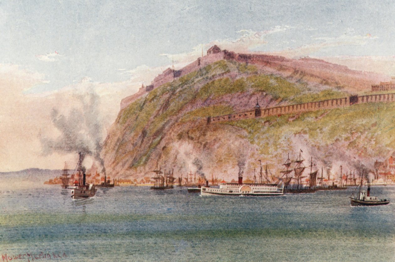 Citadella, Quebee (színes litográfia) alkotó: Thomas Mower Martin