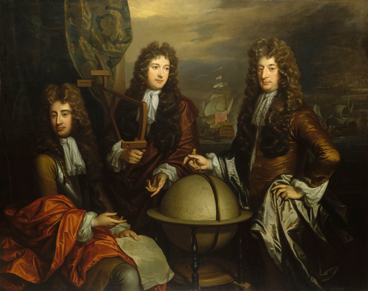 John Benbow (1653-1702), Sir Ralph Delavalle (1645-1707 körül) és Thomas Phillips (1635-1693 körül). alkotó: Thomas Murray