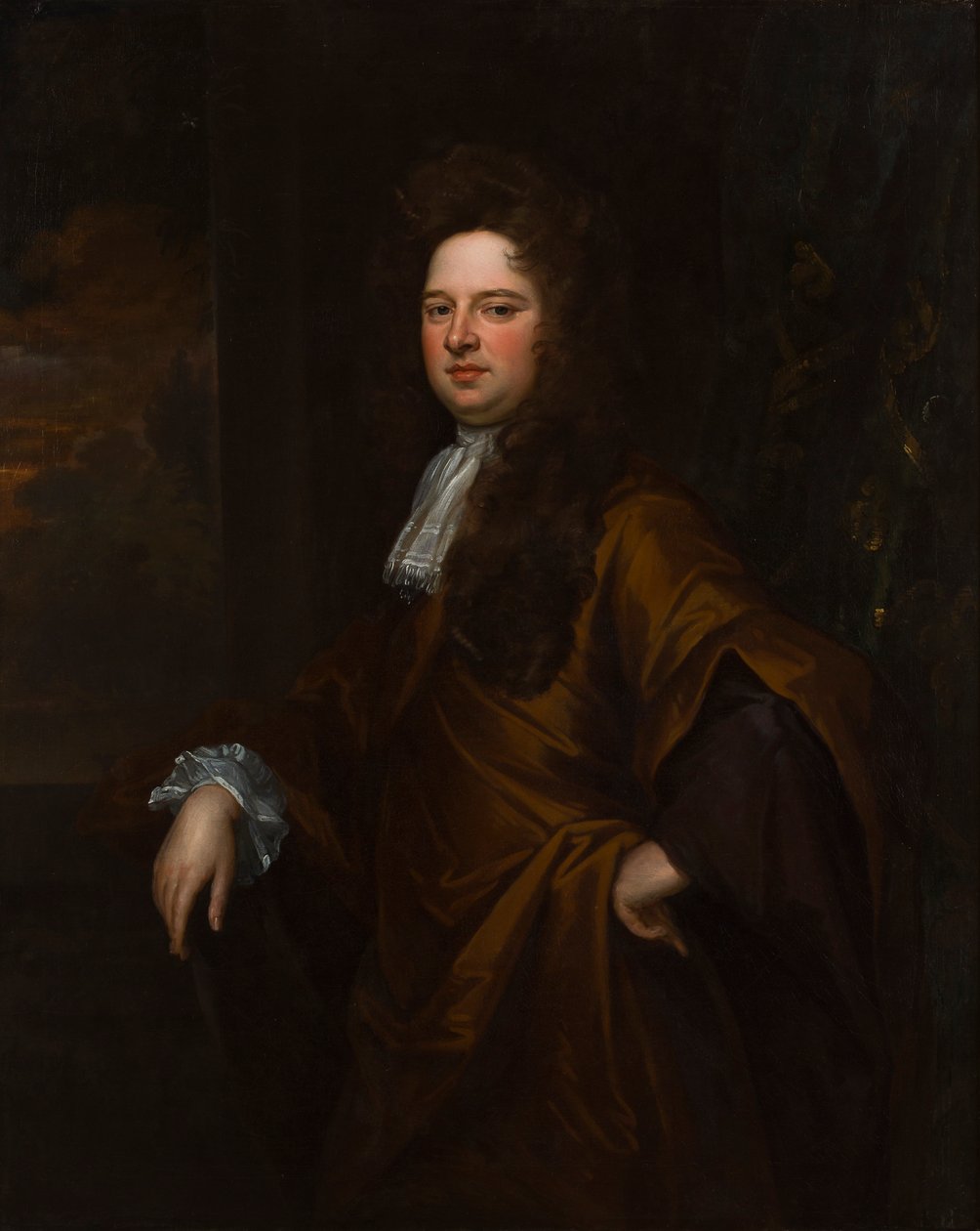 Férfi portré, esetleg önarckép (olaj, vászon) alkotó: Thomas Murray
