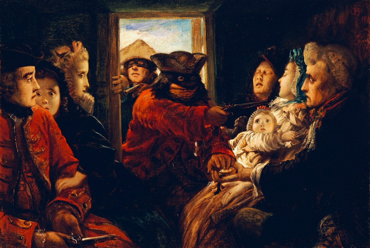 Utazás 1760 múltán, "A pénzed vagy az életed", 1861 alkotó: Thomas Musgrave Joy
