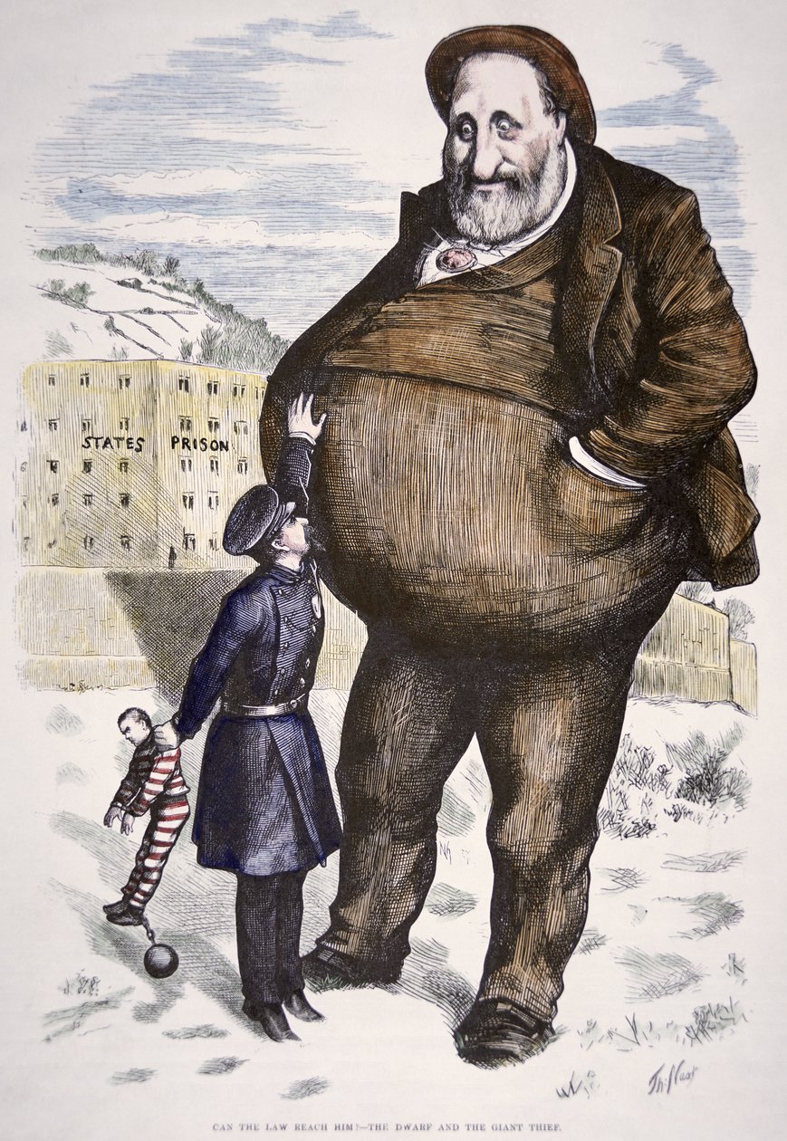 Rajzfilm William Marcy „Boss” Tweeddel (1823-78) a „Harper