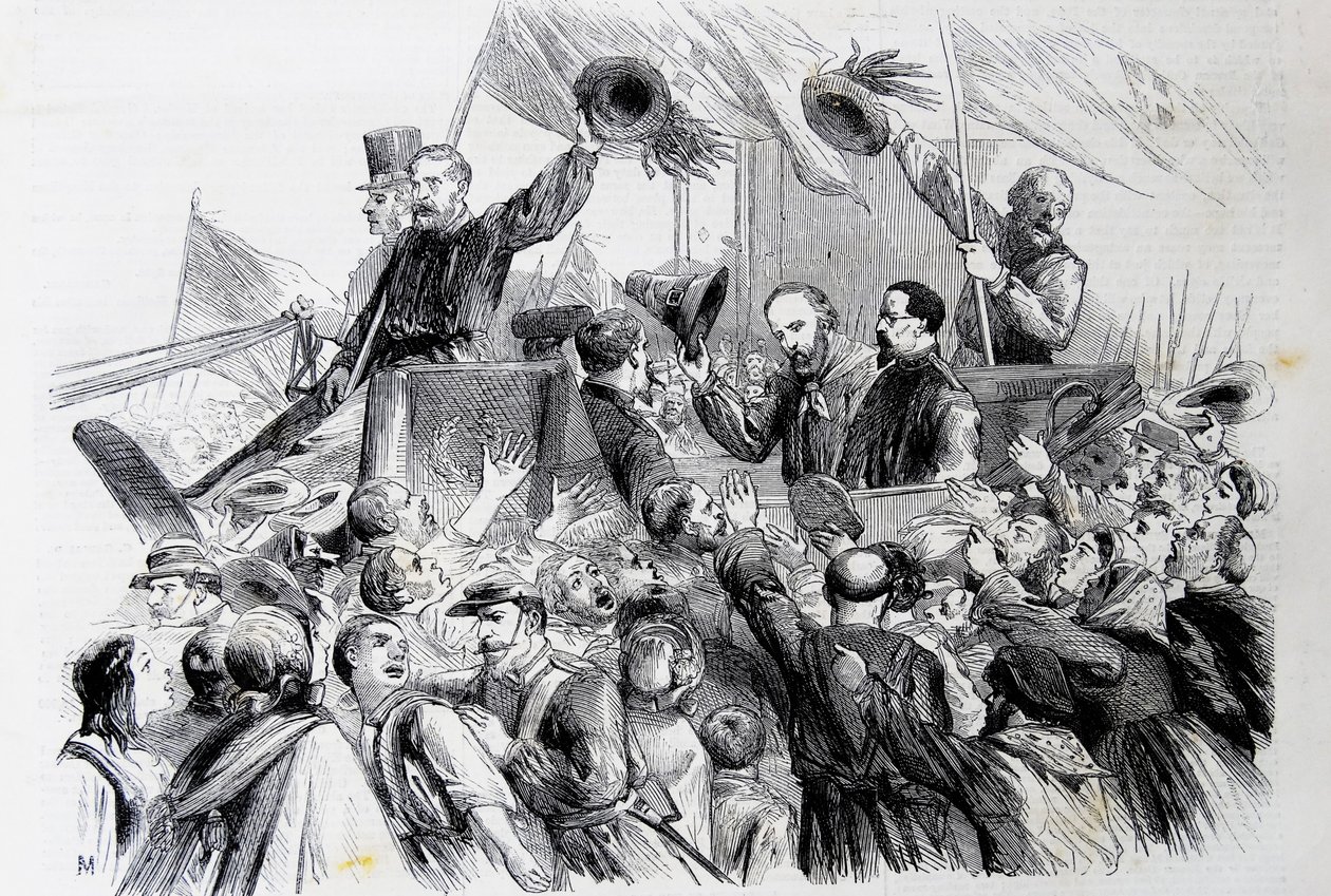 Garibaldi belépése Nápolyba, 1860 alkotó: Thomas Nast