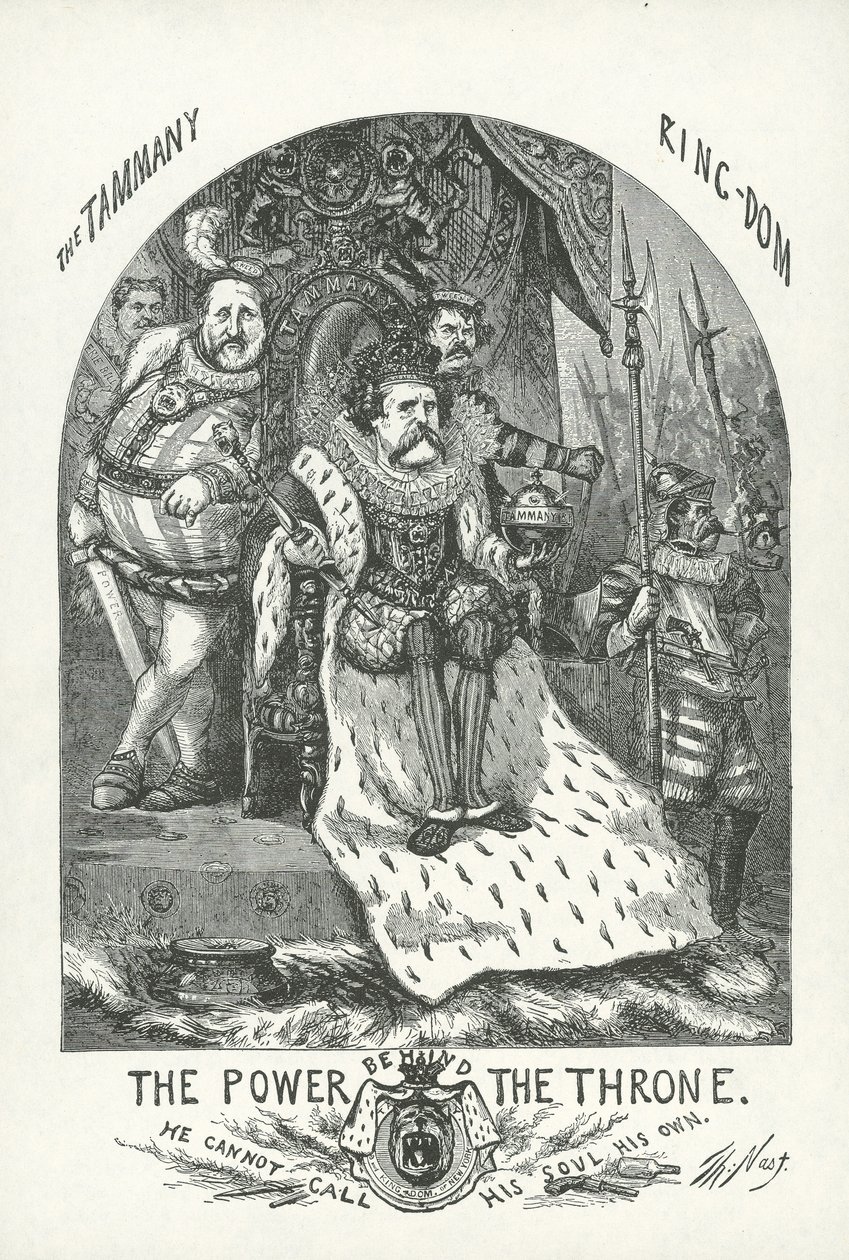 John T. Hoffman és William „Boss” Tweed alkotó: Thomas Nast
