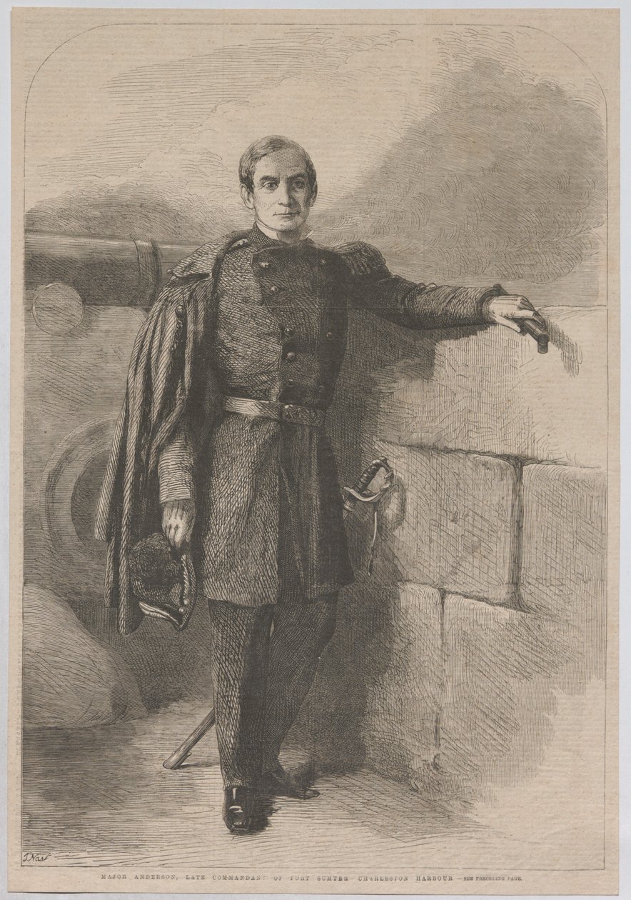 Anderson őrnagy, a charlestoni kikötőben található Fort Sumter egykori parancsnoka alkotó: Thomas Nast