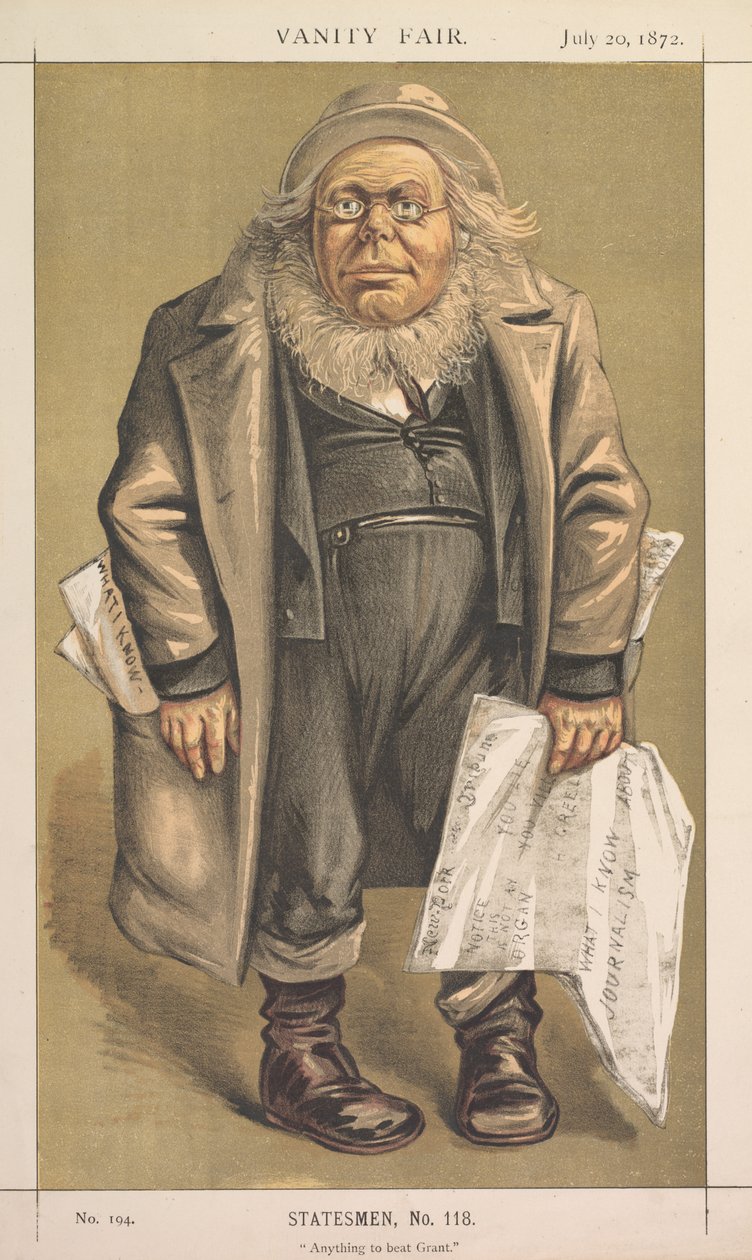 Vanity Fair: Statesman, No. 118 Anything to Beat Grant, 1872. alkotó: Thomas Nast