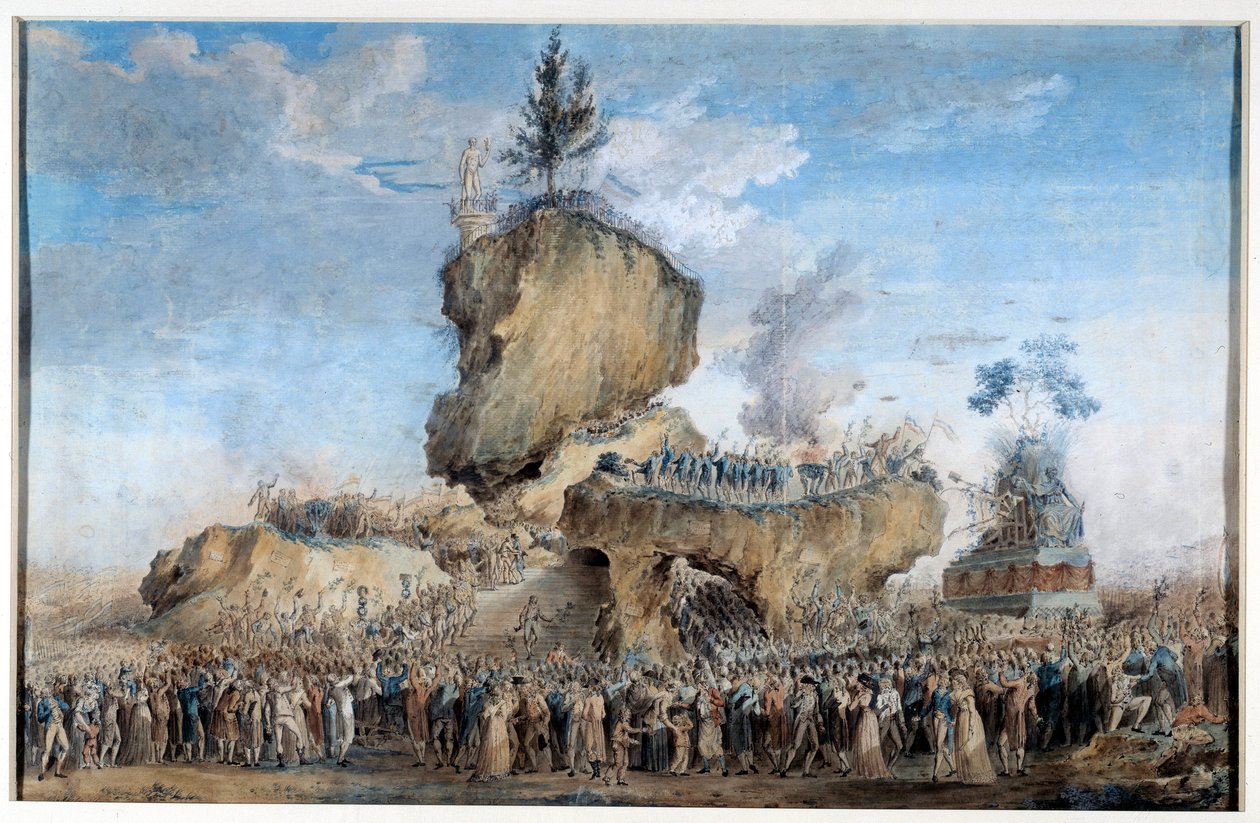 A Legfelsőbb Lény ünnepe a mezőn 1793-ban. Thomas Naudet (1778-1810) festménye alkotó: Thomas Naudet