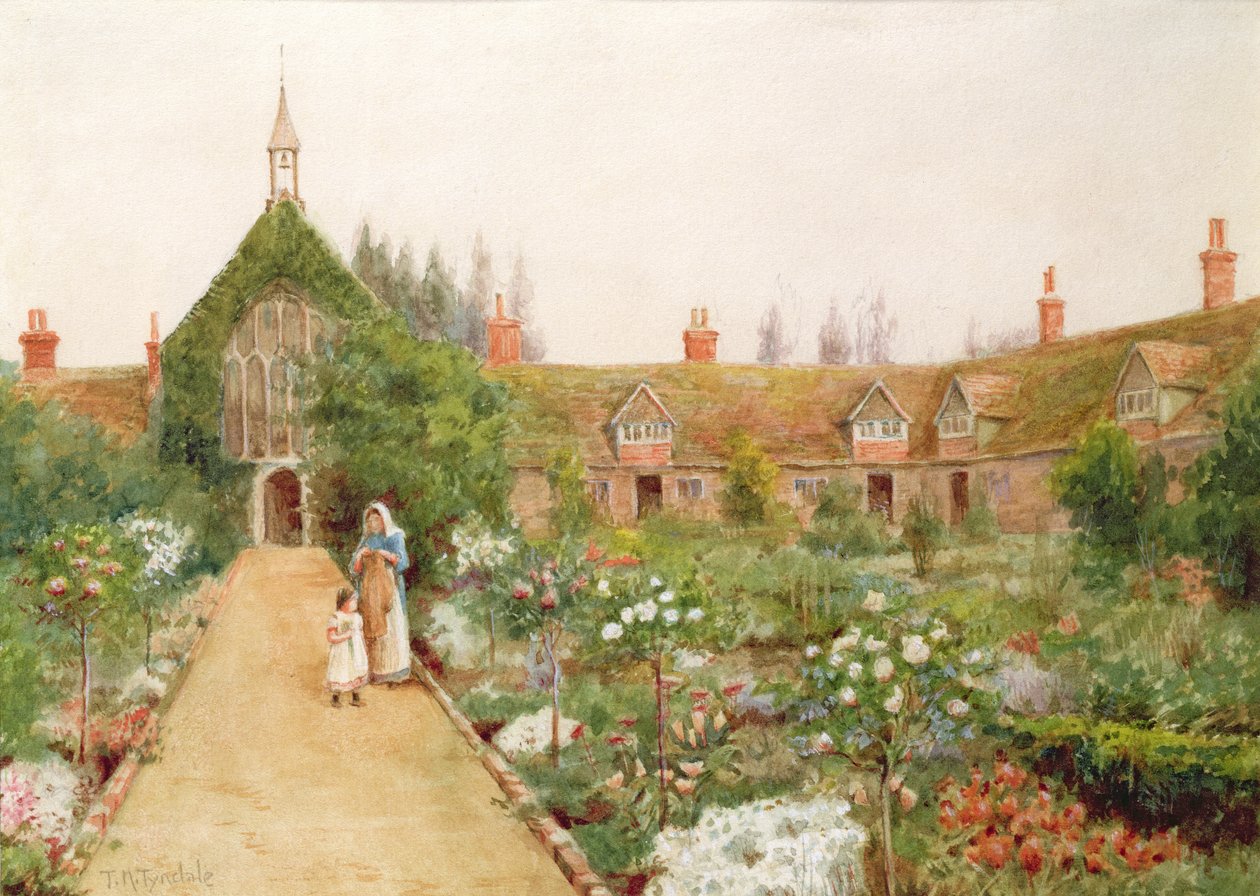 Vidéki kert Bray-ben, Berkshire-ben alkotó: Thomas Nicholson Tyndale