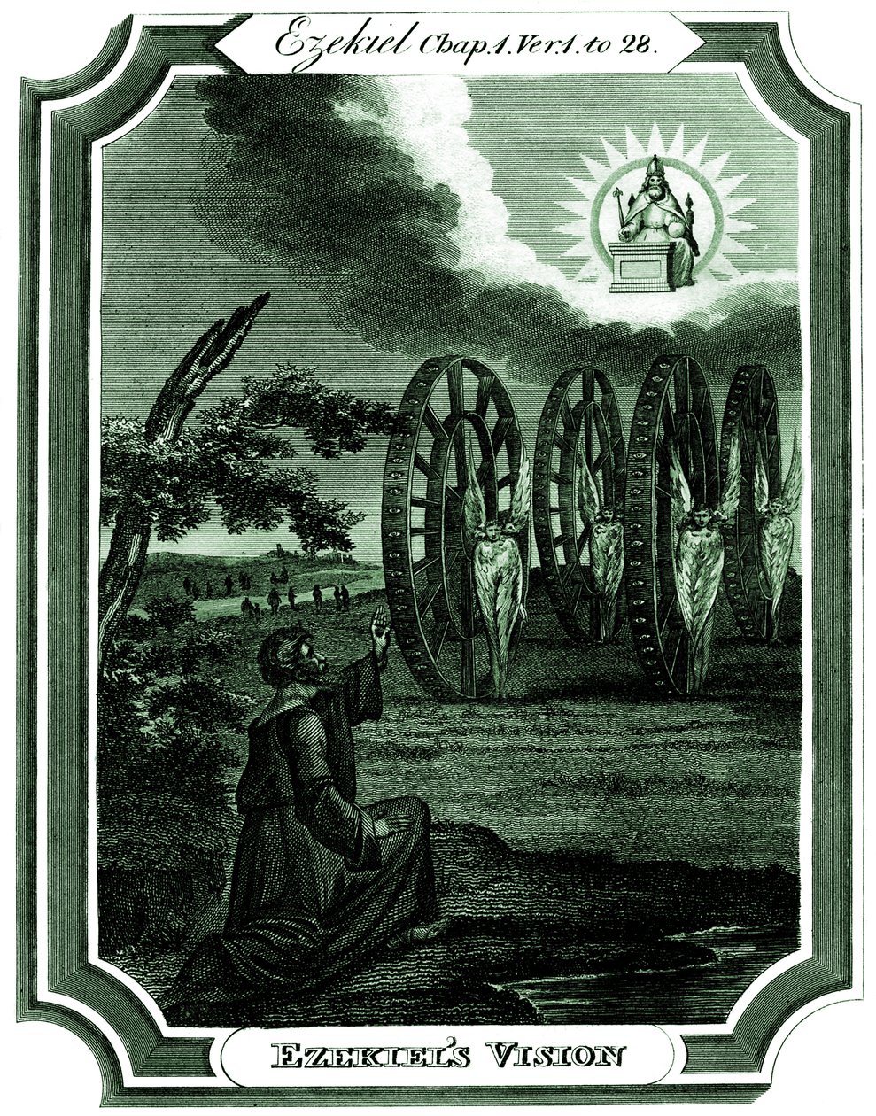 Ezékielnek van egy látomása (metszet) alkotó: Thomas Oldham Barlow