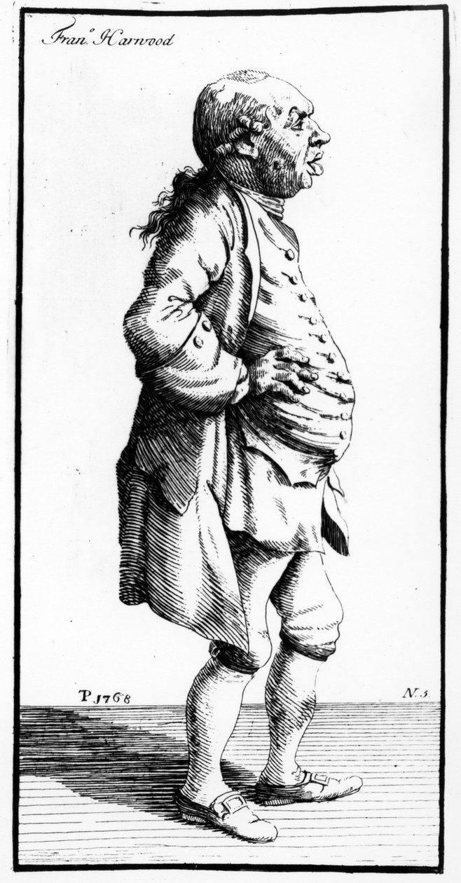 Francis Harwood karikatúrája, 1770 körül alkotó: Thomas Patch
