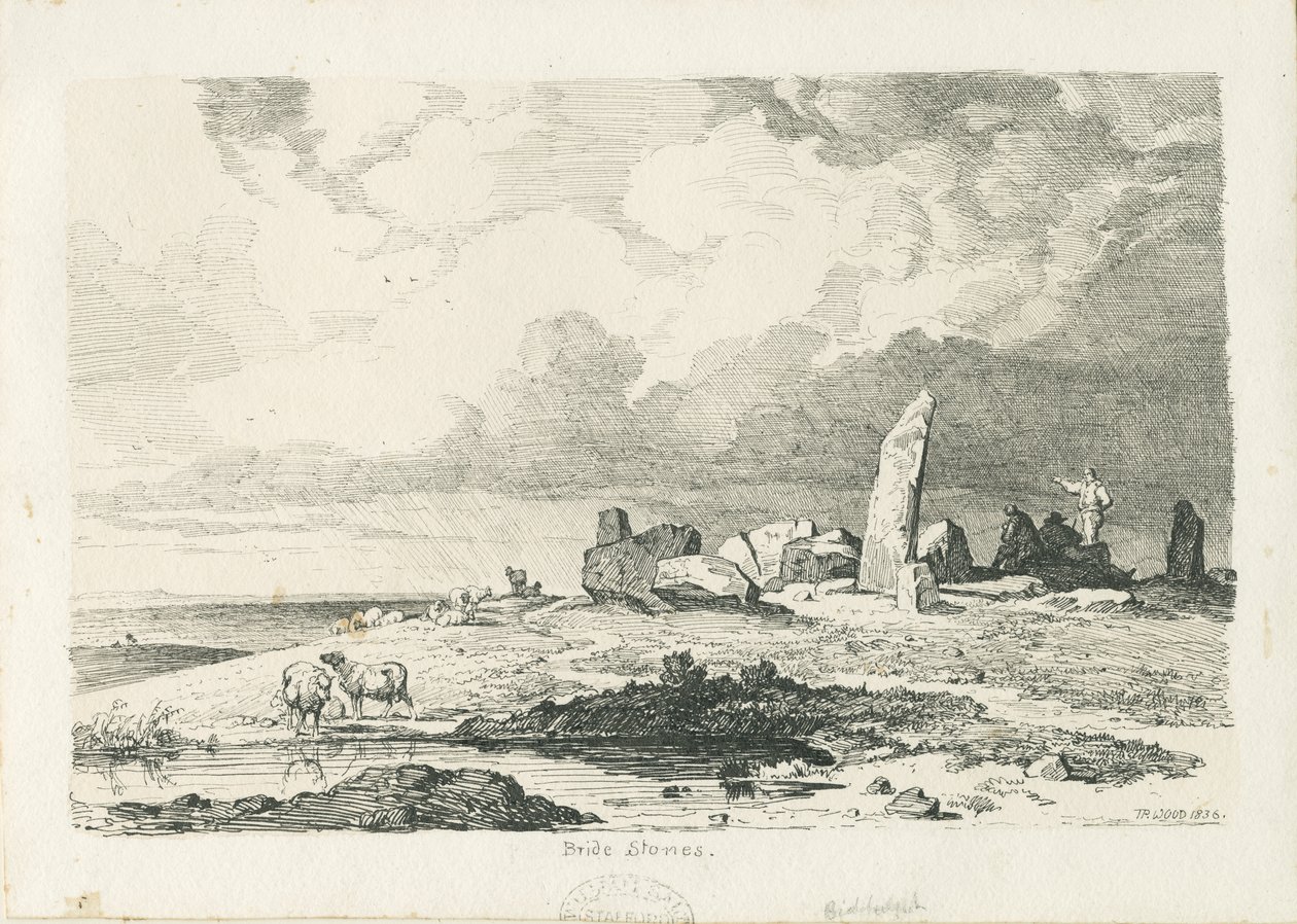 Biddulph Moor – „A menyasszonykövek”: tusvázlat alkotó: Thomas Peploe Wood