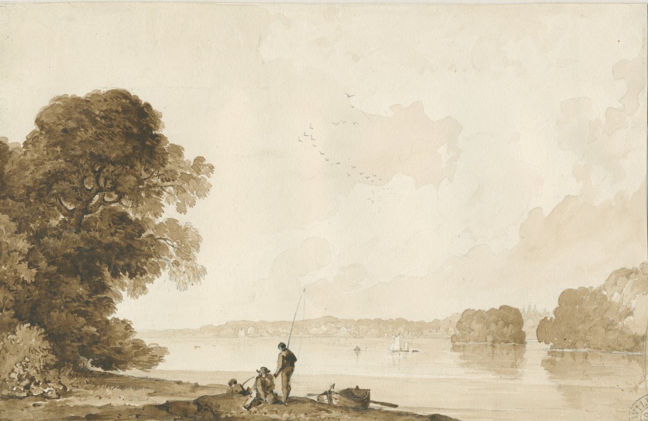 Chillington Park – Medence: szépia rajz, nd [1837-1838] (rajz) alkotó: Thomas Peploe Wood