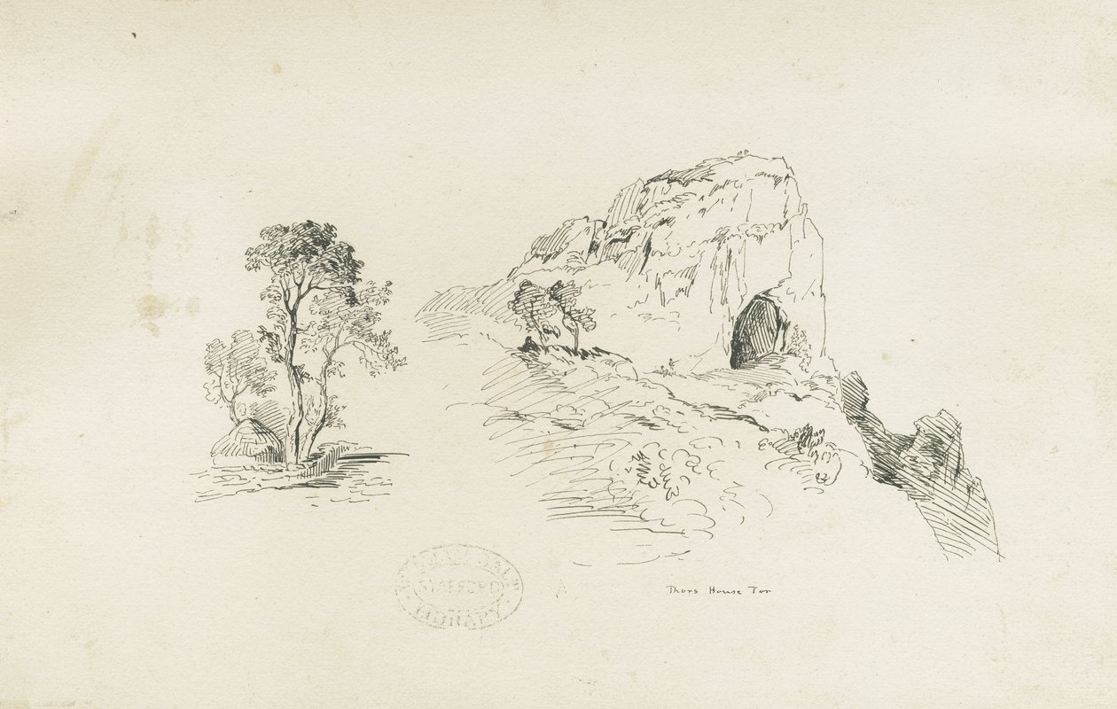 Dovedale - tájkép: toll- és tusrajz, nd [1817-1845] (rajz) alkotó: Thomas Peploe Wood