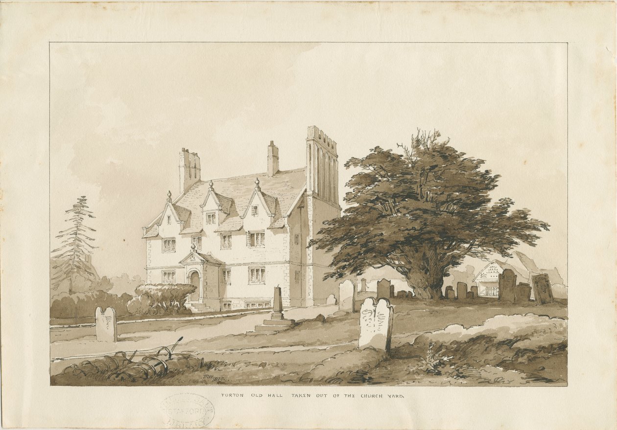 Forton Hall: mosórajz, nd [?1838] (rajz) alkotó: Thomas Peploe Wood